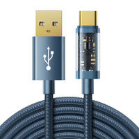 Joyroom kabel USB - USB Typ C do ładowania / transmisji danych 3A 2m niebieski (S-UC027A20)
